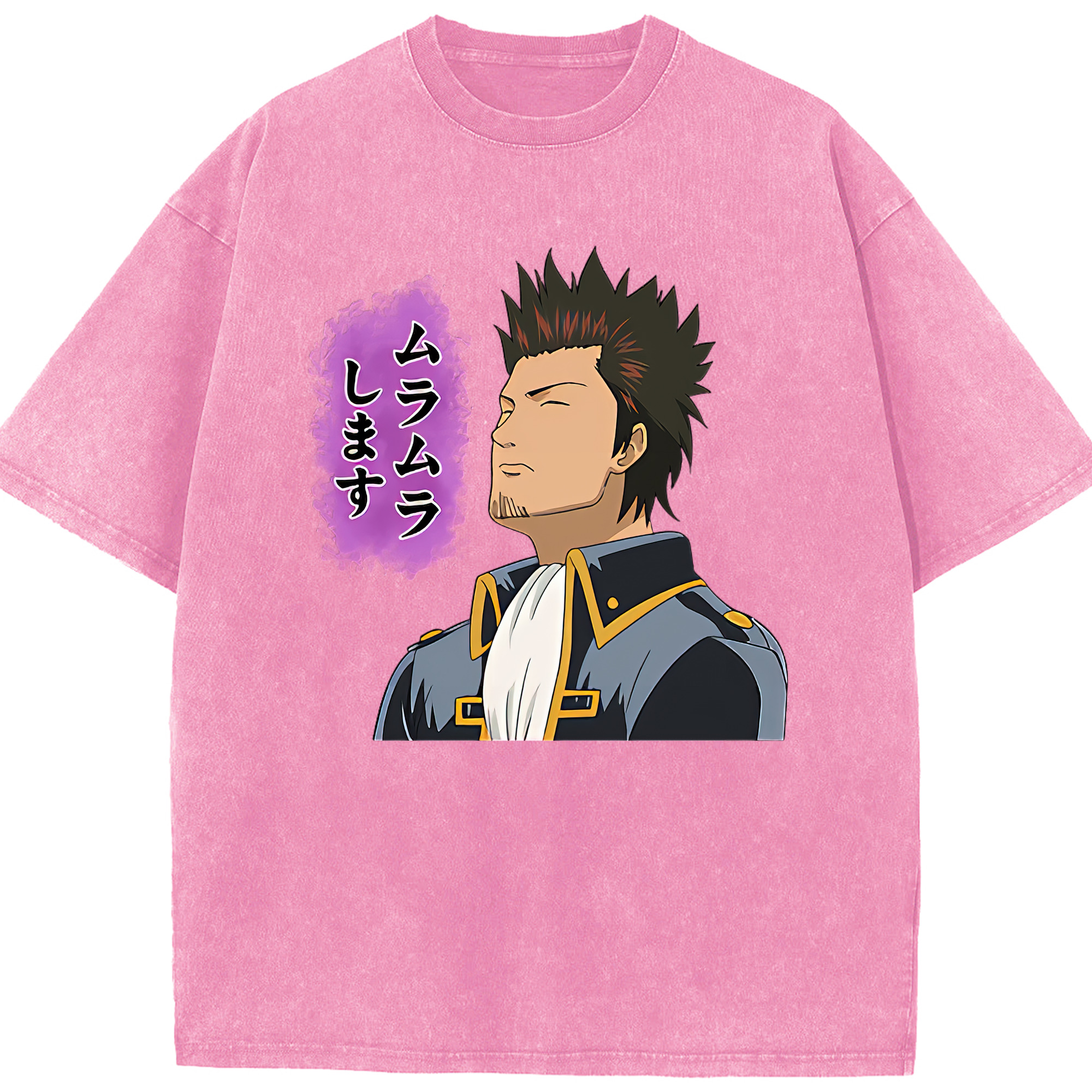 （画像用） ぎんたま 坂田銀時（さかたぎんとき） 神楽 志村新八（しむら しんぱち） GINTAMA Sakata Gintoki Kagura Shimura Shinpachi 綿100% ヴィンテージ風 半袖Tシャツ（フロントプリント）